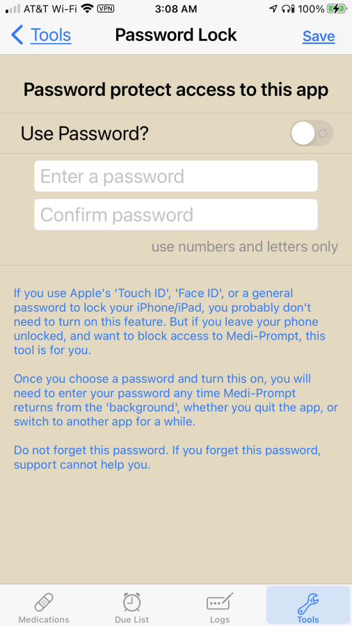 Medi-Prompt™ Screen